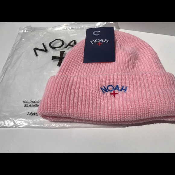 Noah Pink Rib Knit Supreme Beanie Soft Pink - Picture 3 of 6